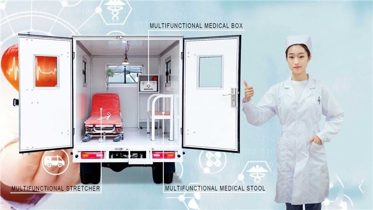 Semi Cabin Ambulance 200cc Tricycle
